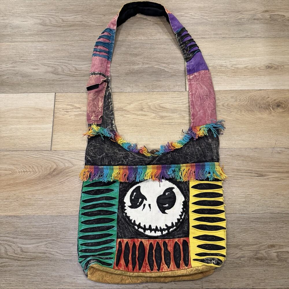 Jack Skellington Tote Bag The Nightmare Before Christmas Grunge Rasta Distressed